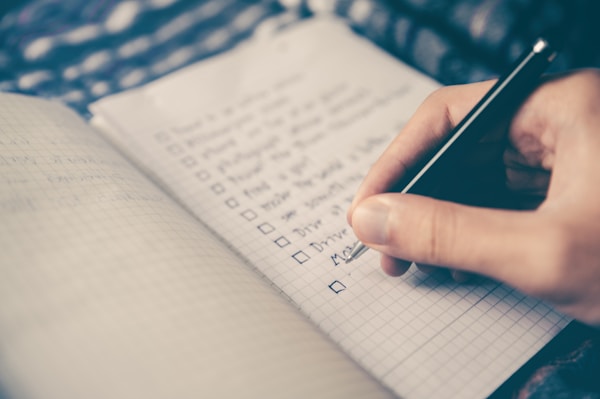 A notebook representing sustainable daily habits